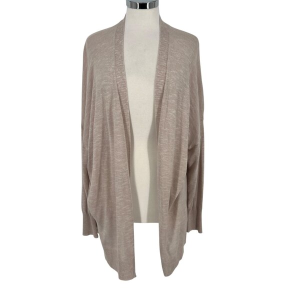 Nine West Open Front Cardigan Beige Lightweight Knit Size 1X - Picture 1 of 11